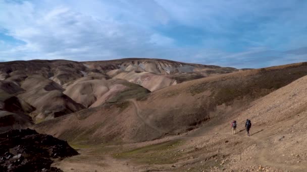 Landmannalaugar paisaje de la naturaleza — Vídeos de Stock