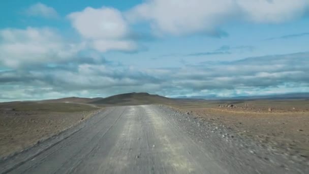Autofahren auf dem Weg nach Island — Stockvideo