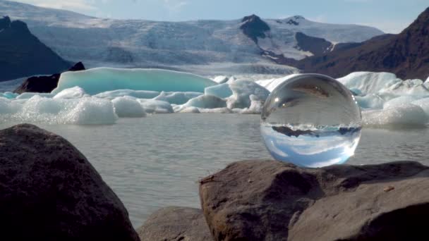 İzlanda 'daki Fjallsarlon Buzulu — Stok video