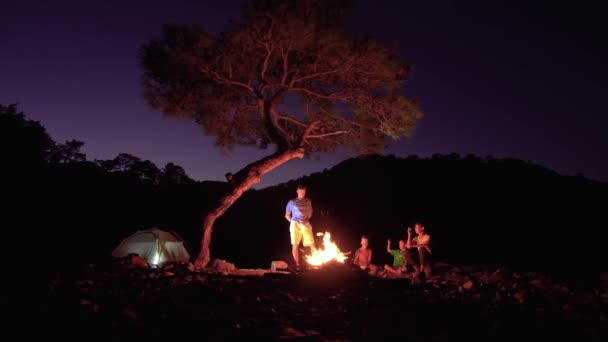 地中海の観光キャンプ — ストック動画