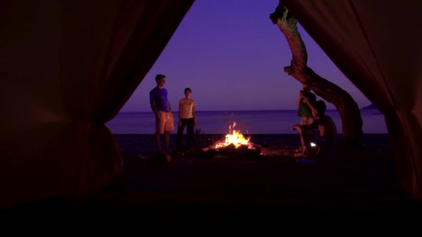 Tourist Camp on the Mediterranean — Stock Video
