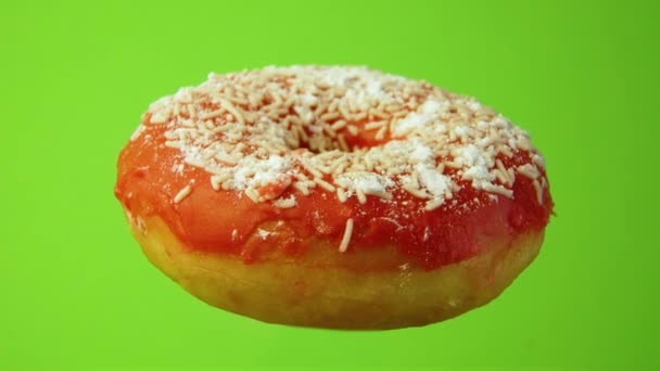 美味的甜甜甜圈旋转 — 图库视频影像