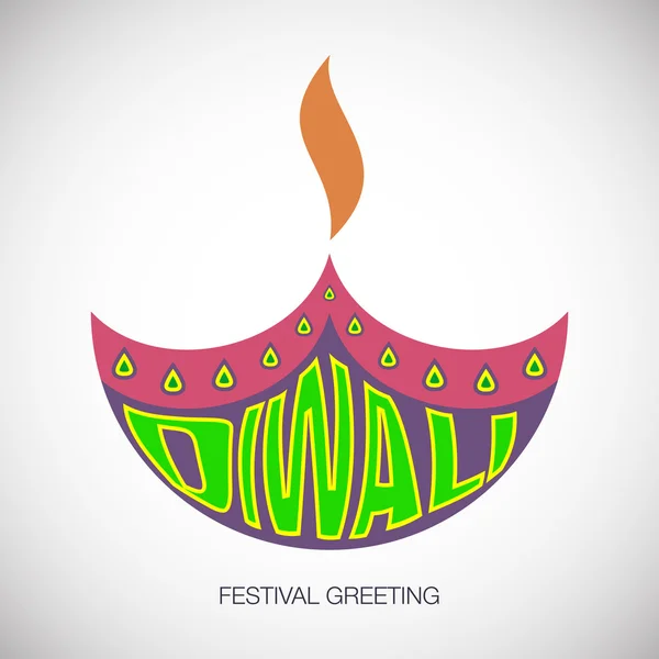 Heureux diwali festival accueil arrière-plan . — Image vectorielle
