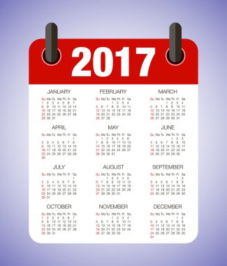 Takvim tasarımı 2017.2017 yılı için masa takvimi