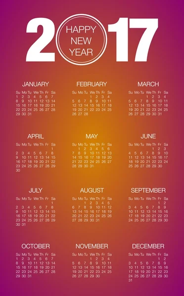 Календарь 2017 на размытом фоне. Настольный календарь на 2017 год на размытом фоне — стоковый вектор