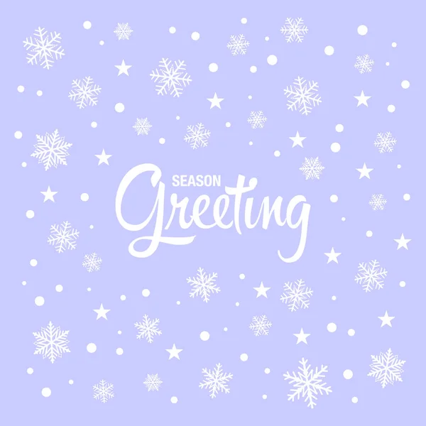 Merry Christmas greeting card on blue background — Stock Vector