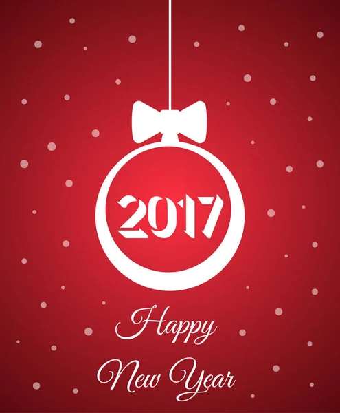 Šťastný nový rok 2017 blahopřání — Stockový vektor