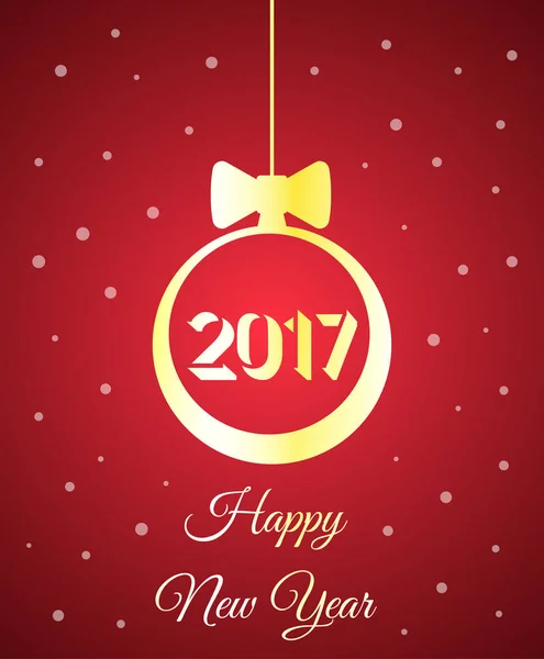 Šťastný nový rok 2017 blahopřání — Stockový vektor
