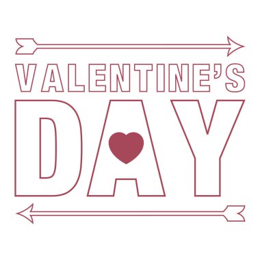  Sevgililer günü tebrik kartı illüstrasyon