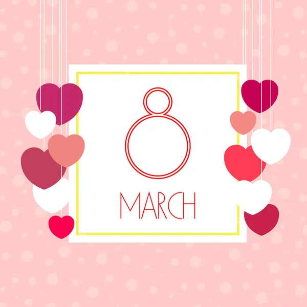 8 marca dzień kobiet z życzeniami — Wektor stockowy