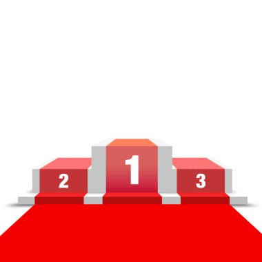 Gerçekçi Podyum Vektör İllüstrasyonu.