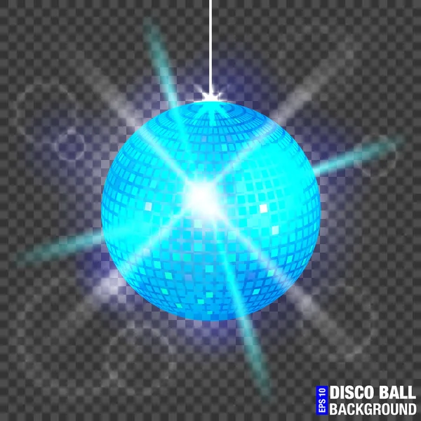 Realistische Glanzende Disco Ball Vector Illustratie — Stockvector