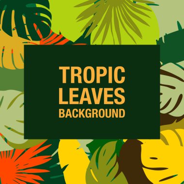 Tropikal Yaprak Vektör Arkaplanı