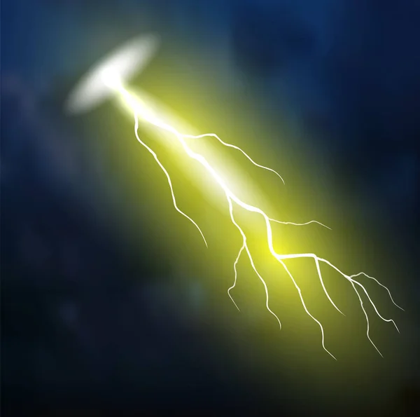 Realistic Lightning Effect Sign — Stock Vector