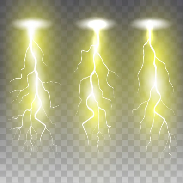 Realistic Lightning Effect Sign — Stock Vector