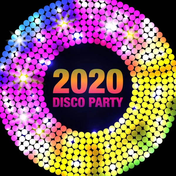 2020 Disco Party Vector Achtergrond Disco Abstracte Achtergrond — Stockvector