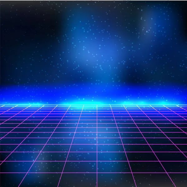 Synthwave retro tasarımı. Synthwave arkaplan illüstrasyonu