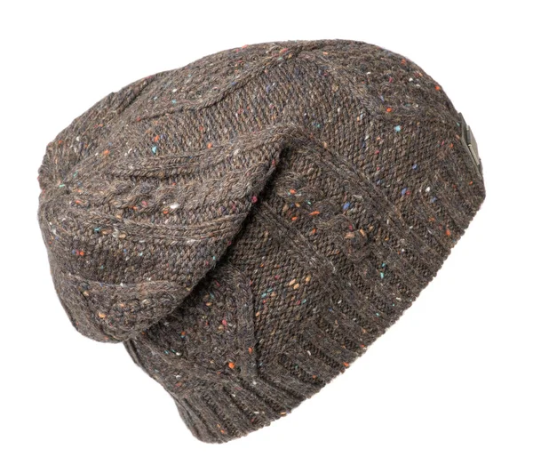 .knitted 帽子 .colorful ハット ホワイト バック グラウンドに分離された帽子 — ストック写真