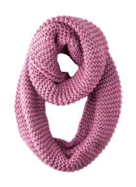   Beyaz arka plan üzerinde izole eşarp. Üstten Görünüm eşarp. pembe yara