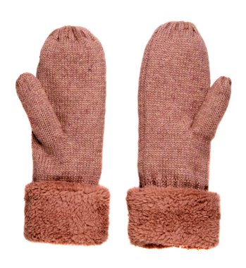  Beyaz arka plan üzerinde izole eldivenler. Örme eldivenler. Eldivenler 