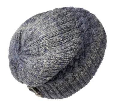   Beyaz arka plan .knitted şapka benekli .hiç h izole şapka