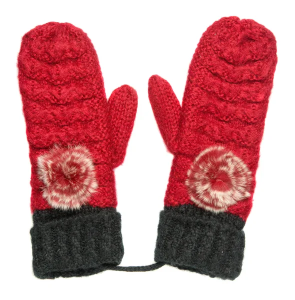 Mittens isolated on white background. Knitted mittens. Mittens — Stock Photo, Image