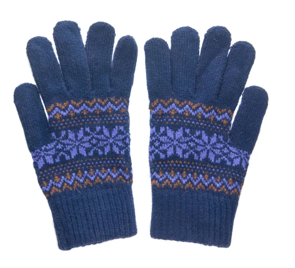  örme eldiven. Beyaz arka plan üzerinde izole eldivenler. bir t eldiven