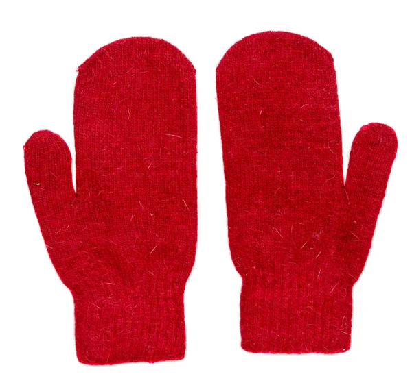  Beyaz arka plan üzerinde izole eldivenler. Örme eldivenler. Eldivenler 