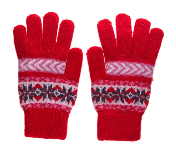 örme eldiven. Beyaz arka plan üzerinde izole eldivenler. eldiven bir için