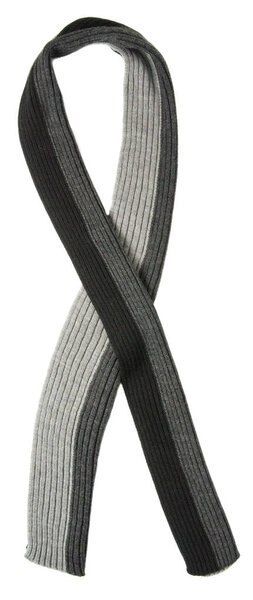  Scarf isolated on white background.Scarf  top view .black gray 