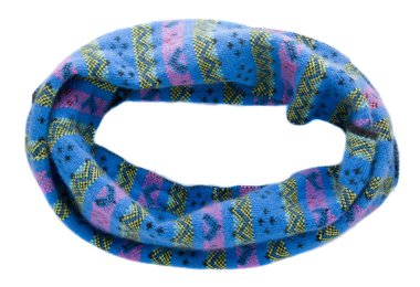   Beyaz arka plan üzerinde izole eşarp. Eşarp üstten görünüm .hiç eşarp