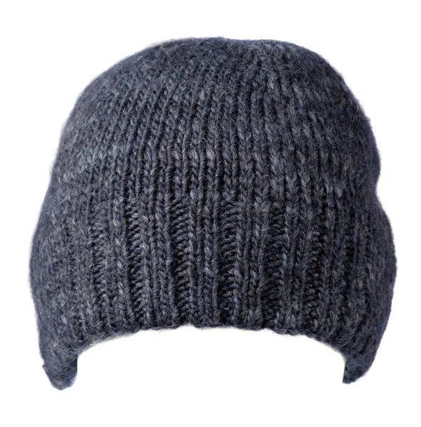 Mössa isolerad på vit bakgrund .knitted hatt. blå hatt — Stockfoto