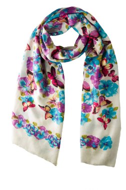 eşarp yaz. çok renkli atkı. Eşarp Üstten Görünüm