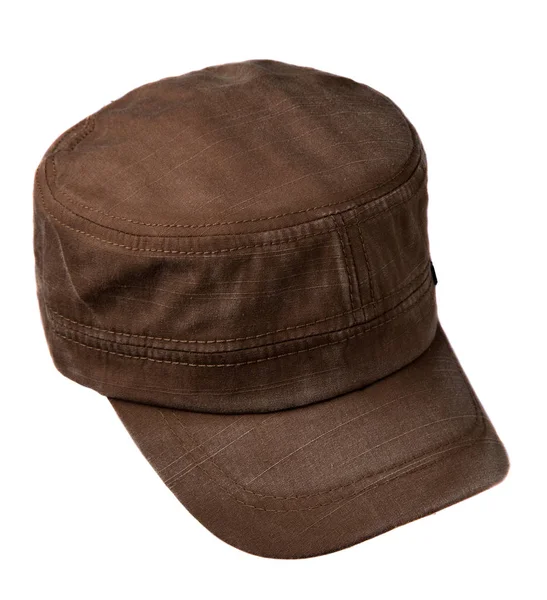 Sport cap geïsoleerd op een witte achtergrond .brown cap — Stockfoto