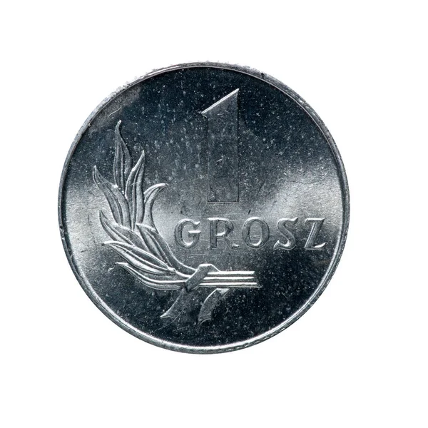 Metal coin.coin aislado sobre fondo blanco .anverse reverso o —  Fotos de Stock