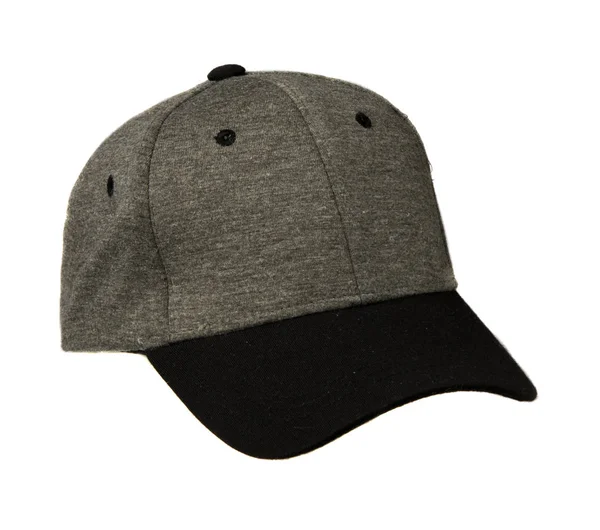 스포츠 모자 흰색 배경에 고립입니다. 회색 모자 블랙 — 스톡 사진