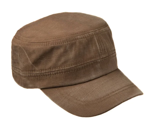 Шляпа изолированы на белом фоне. Мбаппе в коричневой шляпе — стоковое фото