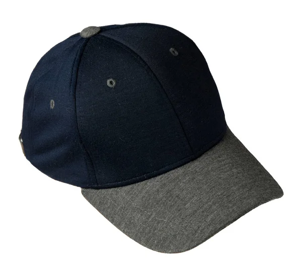 Sombrero aislado sobre fondo blanco. Sombrero con sombrero visor.blue —  Fotos de Stock