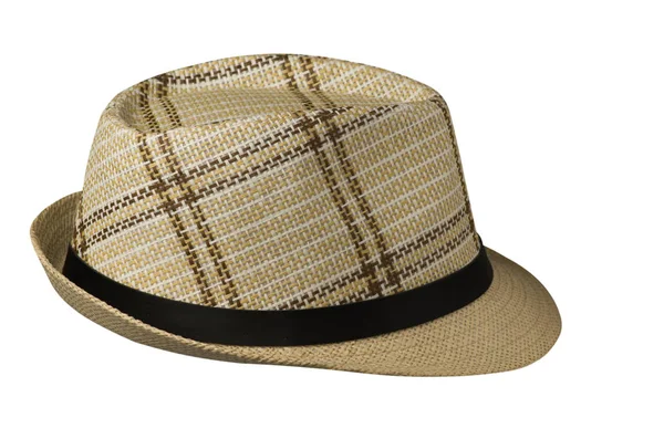 Chapéu com uma aba .hat isolado no fundo branco — Fotografia de Stock