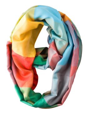 eşarp yaz. çok renkli atkı. Eşarp Üstten Görünüm