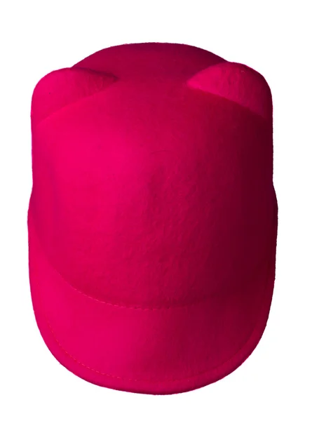 Шляпа fedora. шляпа изолированы на белом фоне. Красная шляпа — стоковое фото