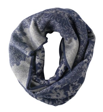   Atkı beyaz arkaplanda izole edildi. Üst görünüm