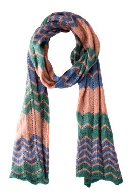   Atkı beyaz arkaplanda izole edildi. Üst görünüm