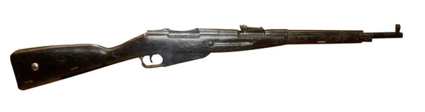 Puška, izolované na bílém pozadí. Vintage pušku. Nahoru puška vie — Stock fotografie