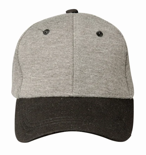 Hoed geïsoleerd op een witte achtergrond. Hoed met zwarte visor.gray hoed — Stockfoto