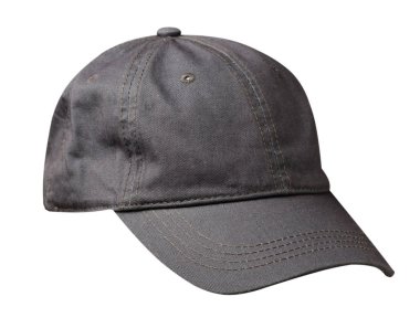 Beyaz arka plan üzerinde izole şapka. Bir visor.gray şapka şapka 