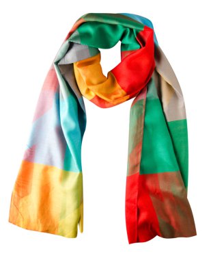 eşarp yaz. çok renkli atkı. Eşarp Üstten Görünüm