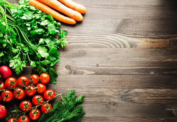 Verduras frescas. Fondo de verduras de colores. Vegeta saludable — Foto de Stock