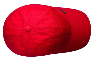 Beyaz arka plan üzerinde izole şapka. Bir siperliği ile şapka. kırmızı şapka