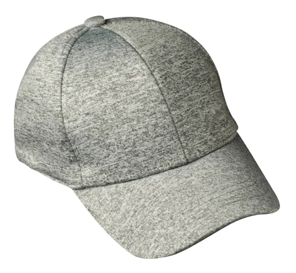 Mössa isolerad på vit bakgrund. Hatt med en visor.gray hatt — Stockfoto